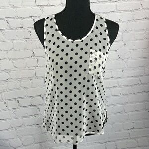 UEC Guess sheer polka dot tank top XS